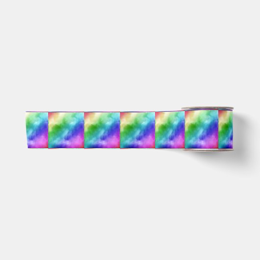 Ruban En Satin Aquarelles Rainbow (Devant)