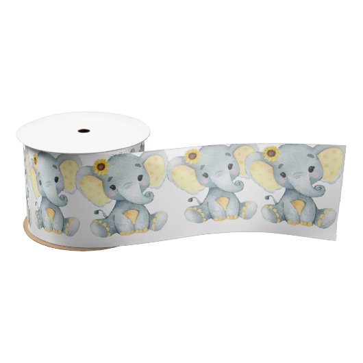 Ruban En Satin Arachide Eléphant Satin Ribbon Spool Bow rose (Bobine)