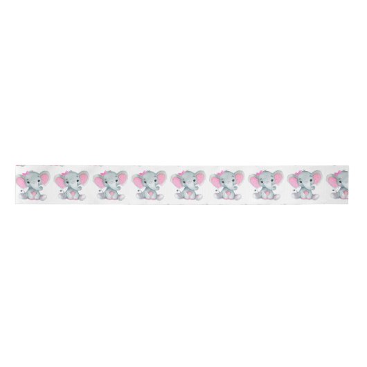 Ruban En Satin Arachide Eléphant Satin Ribbon Spool Bow rose (Devant)