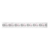 Ruban En Satin Arachide Eléphant Satin Ribbon Spool Rose & Grey (Devant)