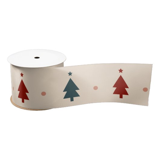 Ruban En Satin Arbre de Noël Boho (Bobine)