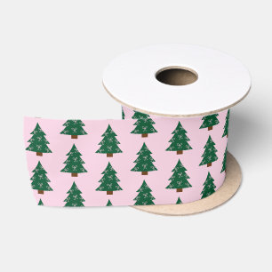 Ruban En Satin Arbre De Noël Whimsical En Rubans Roses