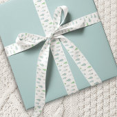 Ruban En Satin Arbres de Noël modernes Bleu Vert