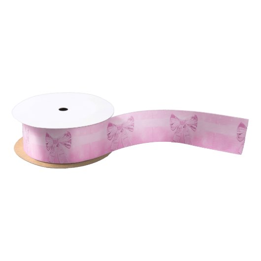 Ruban En Satin Arc assez rose (Bobine)