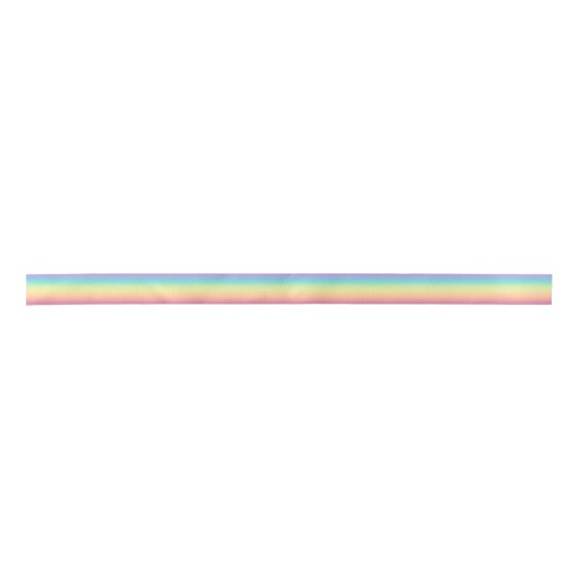 Ruban En Satin Arc-en-ciel en pastel Ombre (Devant)