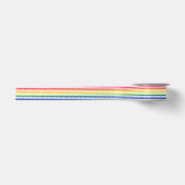 Ruban En Satin Arc-en-ciel et rayures blanches (Devant)