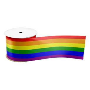 Ruban En Satin Arc en ciel LGBTQIA+ Pride drapeau
