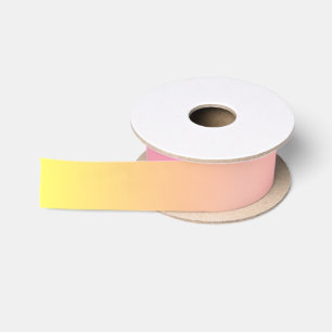 Ruban En Satin arc-en-ciel rose