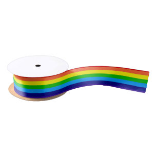 Ruban En Satin arc-en-ciel sans couture