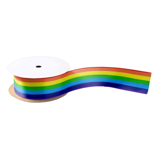 Ruban En Satin arc-en-ciel sans couture (Bobine)