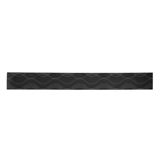 Ruban En Satin Argent, élégant, cool, moderne, simple motif ondul (Devant)