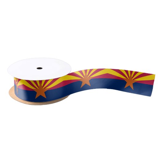 Ruban En Satin Arizona State Drapeau Satin Ribbon (Bobine)