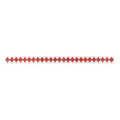 Ruban En Satin Arlequin blanc et rouge point noir (Devant)