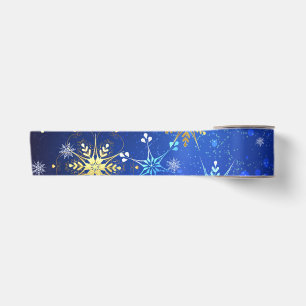 Ruban En Satin Arrière - plan Bleu XMAS avec des flocons de neige
