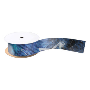 Ruban En Satin Arrière - plan spatial avec étoiles