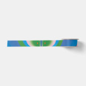 Ruban En Satin Art abstrait papillon bleu (Devant)