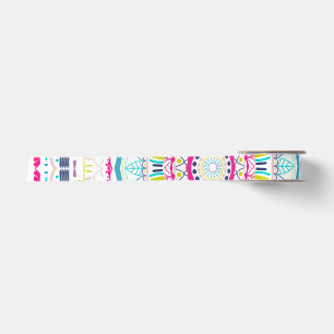 Ruban En Satin Art de mandala coloré vibrant