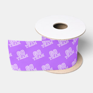 Ruban En Satin Art de mots d'équipe en violet