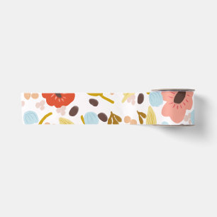 Ruban En Satin Art folklorique floral coloré rétro