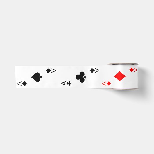 Ruban En Satin As de poker (Devant)