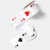 Ruban En Satin As de poker (Dos)