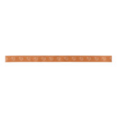 Ruban En Satin Atheist symbole: white on burnt orange (Devant)