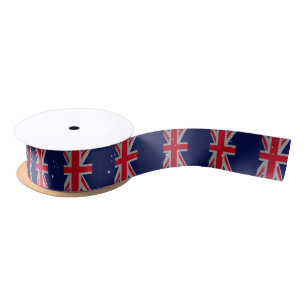 Ruban En Satin Australia Flag Design in Carbon Chrome Styles
