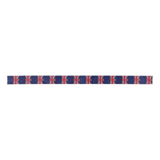 Ruban En Satin Australia Flag Design in Carbon Chrome Styles (Devant)