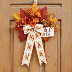 Ruban En Satin Automne aquarelle florale