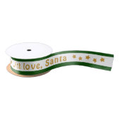 Ruban En Satin Avec Love Père Noël Texte Personnalisé Noël (Bobine)