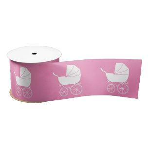 Ruban En Satin Baby shower de transport vintage jolie fille rose