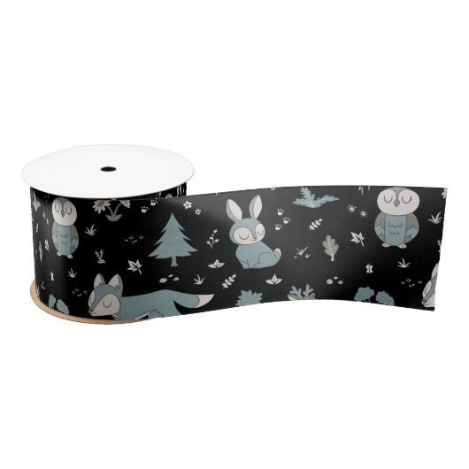 Ruban En Satin Baguette de bois dorée de minuit (Bobine)