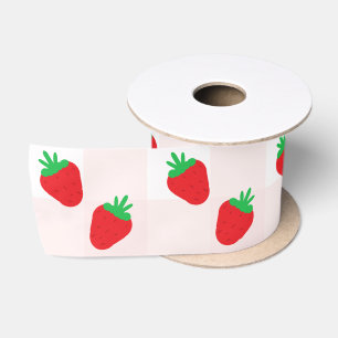 Ruban En Satin Baigneuse de bébé aux fraises très sucrée