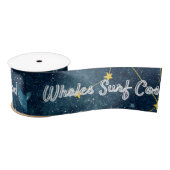 Ruban En Satin Baleines Surf Vagues cosmiques Design Constellatio (Bobine)