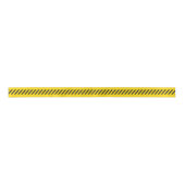 Ruban En Satin Bande Chevron Jaune et Noir - Attention Danger (Devant)
