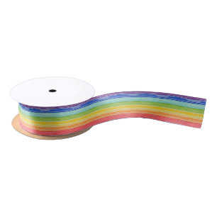 Ruban En Satin Bandes arc-en-ciel inondées