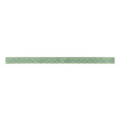 Ruban En Satin Bandes de zigzag vert olive (Devant)