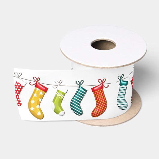Ruban En Satin Bas de Noël (Bobine)