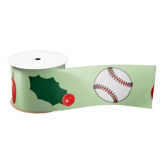 Ruban En Satin Baseball Noël Gite Cadeau Satin Ribbon (Bobine)