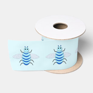 Ruban En Satin Bébé Bleu mignon Bee