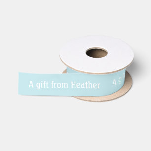 Ruban En Satin Bébé Bleu Personnalisé Cadeau Prénom