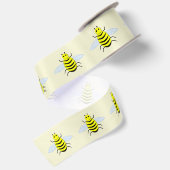 Ruban En Satin Bébé jaune mignon abeille (Dos)