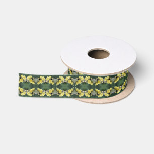 Ruban En Satin Beetle sur Wild Mullein Flower Abstrait