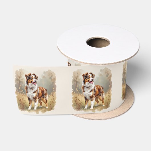 Ruban En Satin Berger Australien Red Merle Aussie (Bobine)