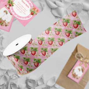 Ruban En Satin Berry Sweet Rose En vichy douche