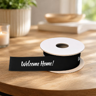 Ruban En Satin Bienvenue à la maison personnalisée 