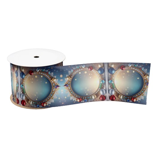 Ruban En Satin Bijou de Noël Cadre Satin Ruban (Bobine)