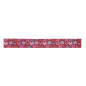 Ruban En Satin Bijoux chaleureux Coeurs et fleurs Motif (Devant)