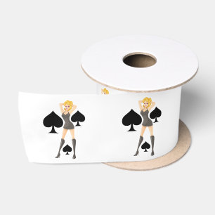 Ruban En Satin Black Spades Blonde Queen Thunder_Cove