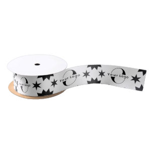 Ruban En Satin Black White Star Business logo